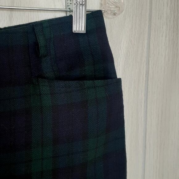 Ladies Talbots 2-Piece Wool Pant Suit Plaid Green & Black Size 4 Tailored Look - Picture 11 of 15